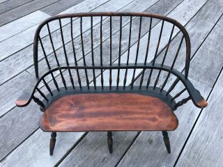 Antique Wood Windsor Bench Salesman’s Sample 4