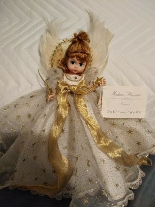 Vintage Madame Alexander Heavenly Angel Gold Tree Topper 19610 With Tag