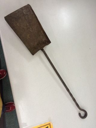 Antique Fireplace Tool / Coal Shovel hand made blacksmith steel 2