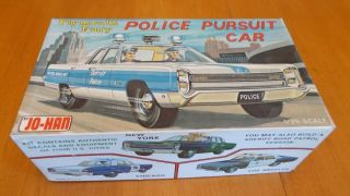 Vintage Jo - Han Model Car Kit Gc - 1300 Plymouth Fury Police Pursuit Car