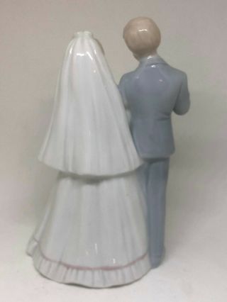 Vintage Ceramic Porcelain Bride & Groom Wedding Cake Topper 5.  25 