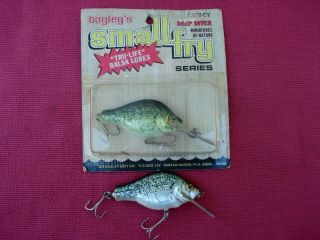 Vintage Bagley Small Fry Crappie Fish Lures,  Pair (2) 1 In Package