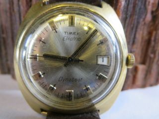Vintage Timex Dynabeat Electric Great Britain Mens Watch Rp