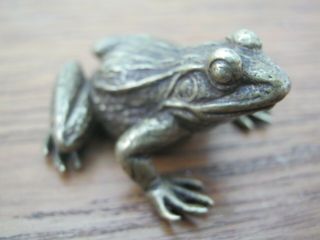 Well Detailed Lost Wax Hot Cast Miniature Bronze Frog Austrian Style 4