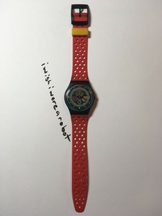 Vintage Swatch Watch - Navigator (gb707) - 1987 - Roughly 7.  75 " To 6 " Wrist