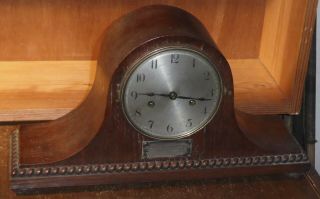 Vintage Badische Ührenfabrik Chiming Wooden Mantel Clock C.  1927,  Gwo