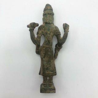 Antique Asia China Khmer Bronze Buddha Statue Figure Buddhism weapon Old Relic 2