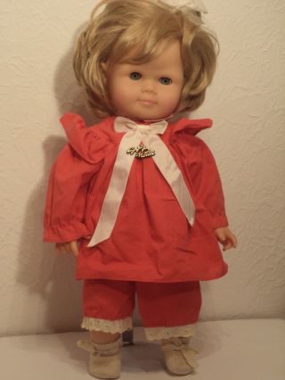 Vintage 1987 Hans Gotz Doll 19 " Made In West Germany