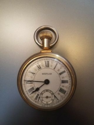 Vintage Non Running Westclox Wind - Up Mechanical Pocket Watch