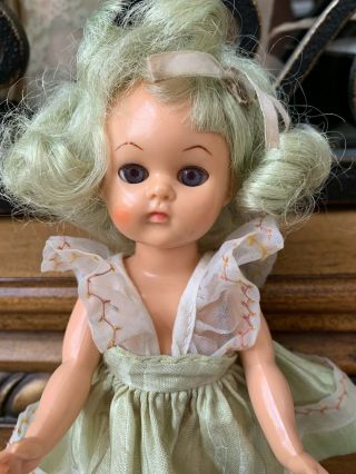 Vintage Vogue Virga Playmates Lolli Lolly Pop Doll Green Hair 1950 