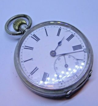 Antique 800 Grade Hand Winding Mechanical Open Faced Pocket Watch Ref 13
