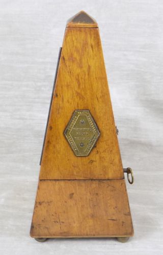 Antique Metronome Selon Maelzel With Key - Walnut Case - Fully