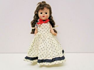 Vintage Cosmopolitan Small Eye Walker Ginger Doll In Tagged Dress