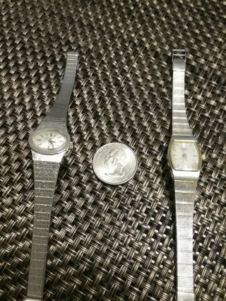 2 Vintage Watches Need Repaired Womens Jules Jurgenson & Caravelle Boluva