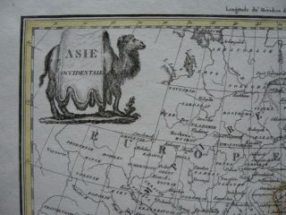 1812 LAPIE - W ASIA Map TURKEY ARABIA PERSIA GEORGIA KAZAKHSTAN UZBEKISTAN 3