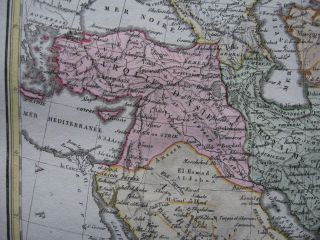 1812 LAPIE - W ASIA Map TURKEY ARABIA PERSIA GEORGIA KAZAKHSTAN UZBEKISTAN 5