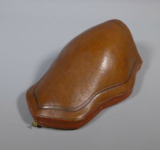 Fine Antique Leather Jewellery Case Box For Pendant Etc.  Velvet Lined