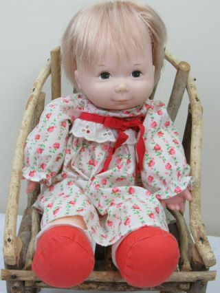 Vintage Fisher Price Baby Ann 204 Lap Sitter Doll 1973 Dress