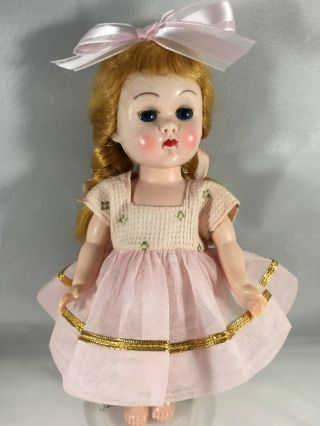 Medford Mass Tagged Dress Pink w - Gold Accents,  Bloomers & Hair Bow (No Doll) 2