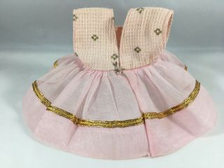 Medford Mass Tagged Dress Pink w - Gold Accents,  Bloomers & Hair Bow (No Doll) 4
