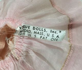 Medford Mass Tagged Dress Pink w - Gold Accents,  Bloomers & Hair Bow (No Doll) 7
