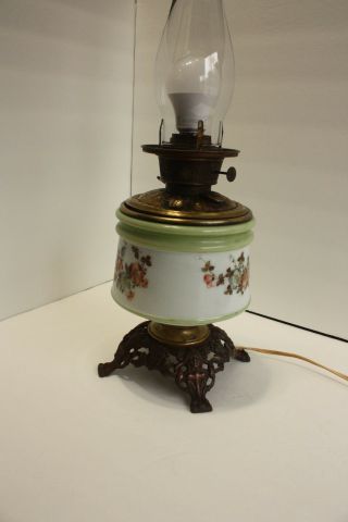 Antique Coal Oil Lamp Converted To Electric Attic Find Hurricane Oil Lamp