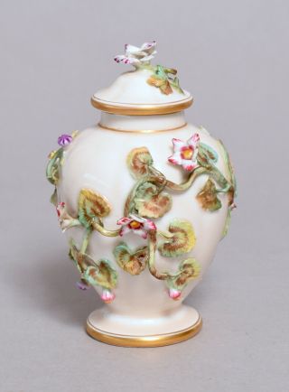 A Wonderful Quality Antique Kpm Berlin German Porcelain Tea Caddy