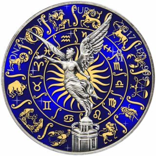 Mexico 2017 1 Onza Libertad Zodiacs 1 Oz Antique Finish Silver Coin