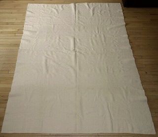 (n21) : Antique North Americana Homespun Organic Wool Blanket 2 - Panel Center Seam