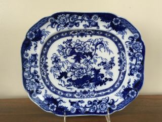 Antique Cauldon Bentick Flow Blue 10 ½” Platter
