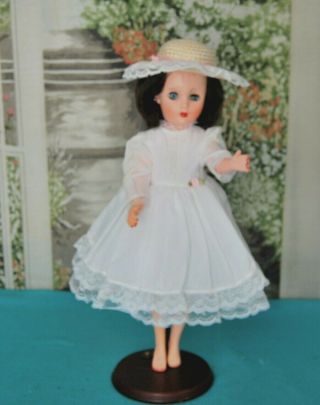 Gorgeous White Dress & Hat For Vintage 18 " Miss Revlon Or Fashion Dolls