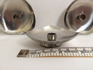 Mid Century Stainless Steel Candle Holder LUNDTOFTE Denmark Eames 60s Atomic 5