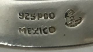 antique taxco Mexico sterling silver 925 PCO Eagle - 2 cuff bracelet 6
