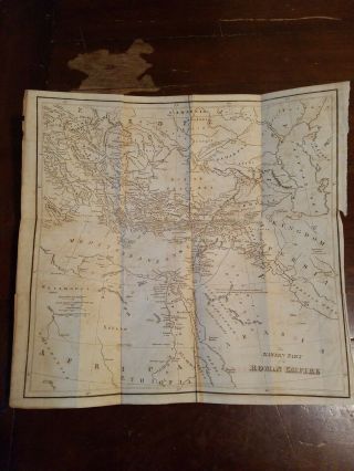 Antique Map Of The Eastern Part Of The Roman Empire 16 X 17 Rare Unknown Origin