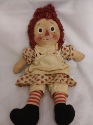 Vintage Raggedy Ann Cloth Doll Johnny Gruelle 15 Inch