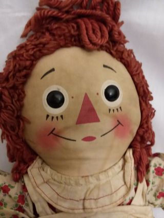 Vintage Raggedy Ann Cloth Doll Johnny Gruelle 15 Inch 2