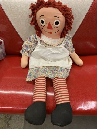 Vintage 32” Raggedy Ann Doll Knickerbocker