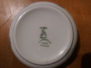Antique French Ahrenfelot Porcelain powder jar dish box.  Cira 1894 - 1930. 3