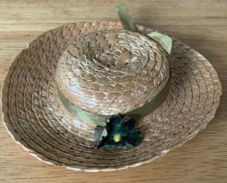 Vtg Terri Lee Doll Clothes Straw Hat W Flowers.  For 16 Inch Doll.  Conditio