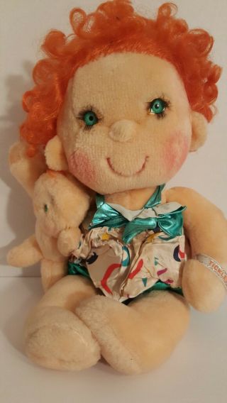 1985 Vintage Kenner Tickles Hugga Bunch Impkins Plush Doll With Baby