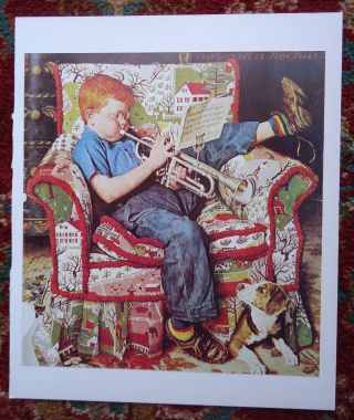 Norman Rockwell Vintage Print On Board 