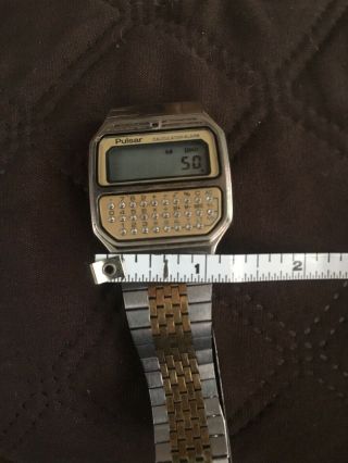 Vintage NOS 1970 ' s Pulsar Y739 - 5019 - A Calculator - Alarm Watch Parts Or Fix 8