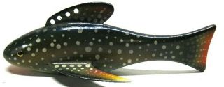 Paul Mcneal Lake Trout Folk Art Fish Spearing Decoy Ice Fishing Lure