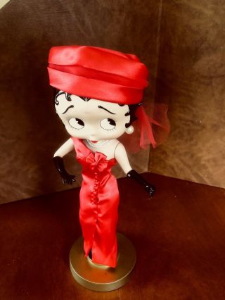 Betty Boop Danbury " Unforgettable " Porcelain 13 Inch Doll Red Dress