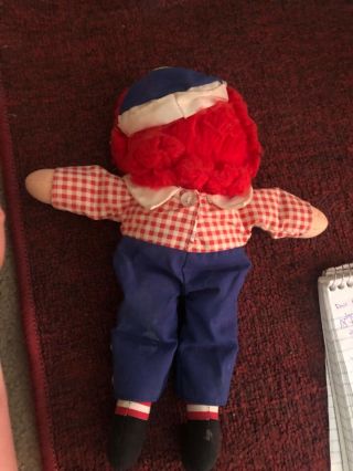 Vintage 1970s Raggedy Andy Knickerbocker Cloth Collectible Toy Doll 12 Inch 2