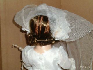 50 ' s vintage 15 in.  composition jointed ROBERTA bride doll 3