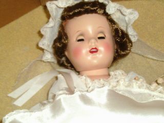 50 ' s vintage 15 in.  composition jointed ROBERTA bride doll 8