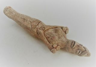 Extremely Rare Ancient Near Eastern Ubaidian Lizardman Terracotta Idol Ur