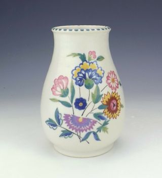 Antique Poole Pottery - Traditional Hand Painted Flowers Vase Art Deco Unusual