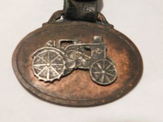 Antique Watch Fob Advance Romley Oil Pull Tractor Thresher La Porte Ind.  Indiana